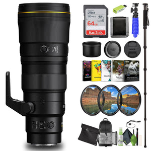 Nikon NIKKOR Z 600mm f/6.3 VR S Lens 20122 + 64GB Memory Card + BackPack - Bundle