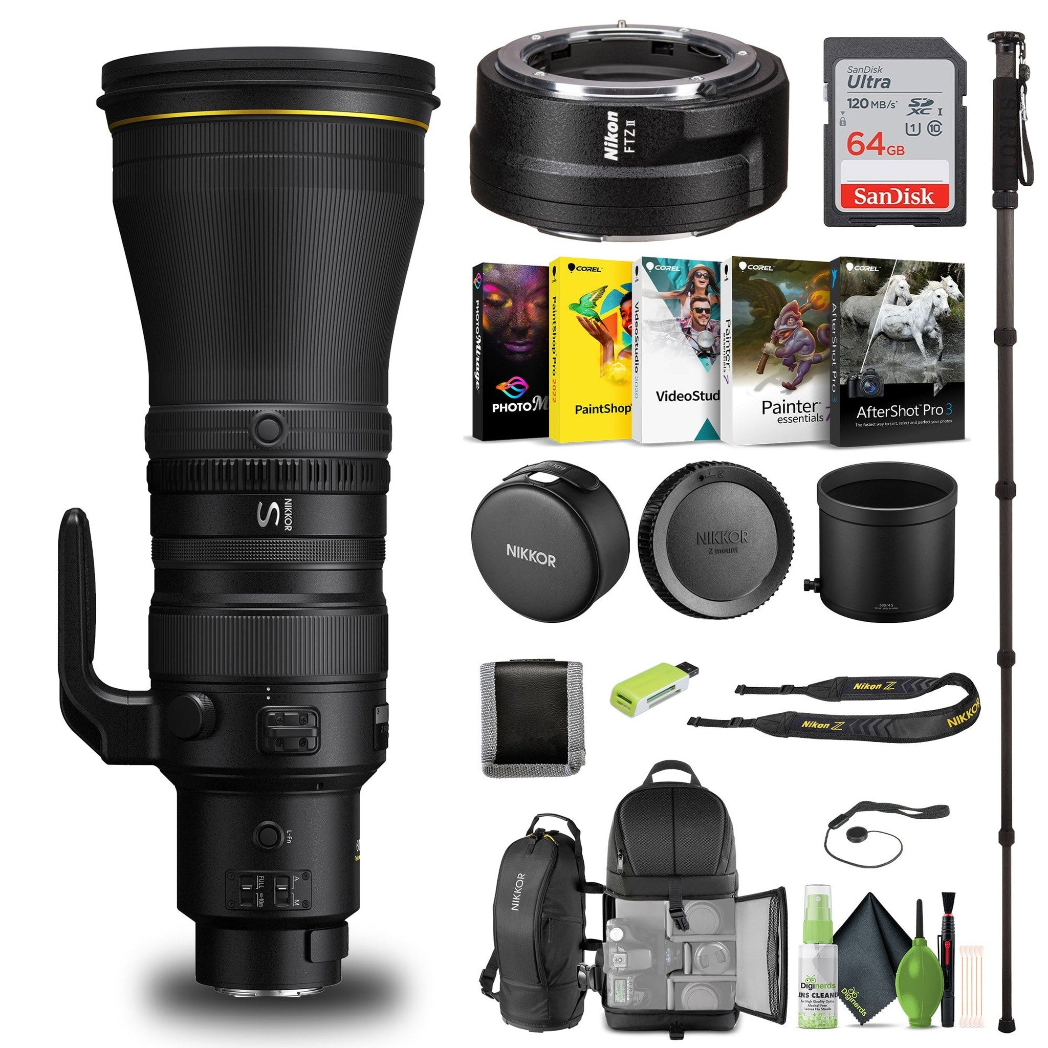 Nikon NIKKOR Z 600mm f/4 TC VR S Super-Telephoto Lens for Nikon Z Mount Cameras - Bundle Nikon
