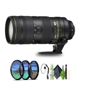 Nikon - AF-S NIKKOR 70-200mm f/2.8E FL ED VR Telephoto Zoom Lens for DSLR Camera - Bundle