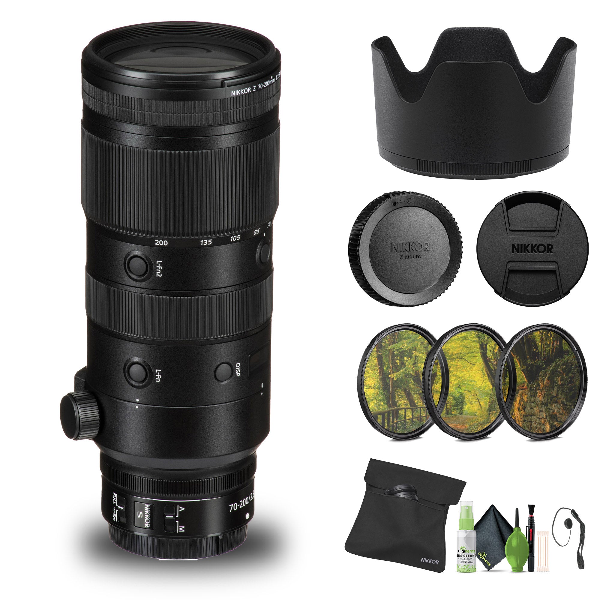 Nikon NIKKOR Z 70-200mm f/2.8 VR S Optical Telephoto Zoom Lens for Nikon Z Cameras - Bundle