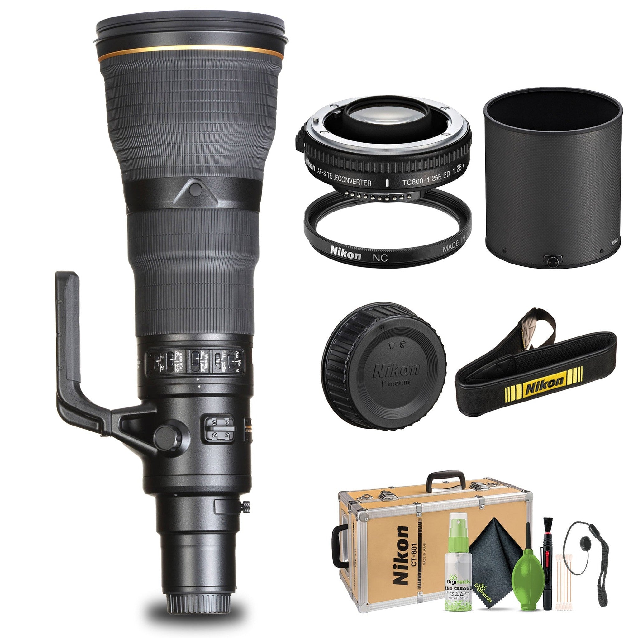 Nikon - AF-S NIKKOR 800mm f/5.6E FL ED VR Super-Telephoto Lens for Select Camera - Bundle Nikon