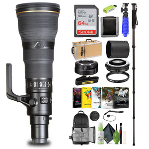 Nikon - AF-S NIKKOR 800mm f/5.6E FL ED VR Super-Telephoto Lens for Select Camera - Bundle Nikon