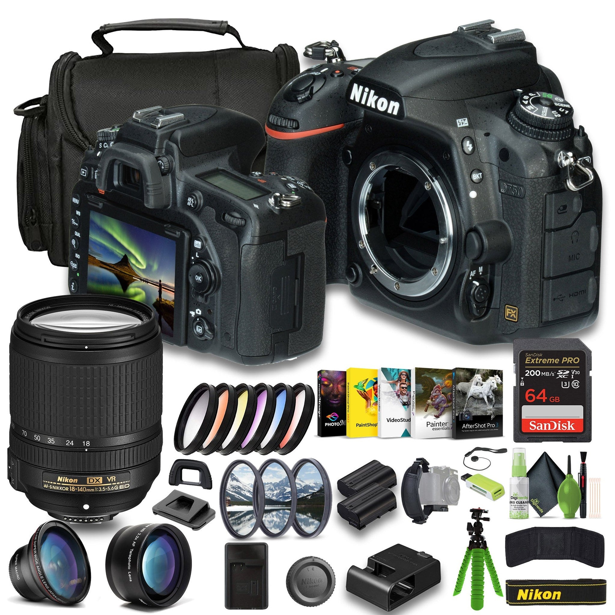 Nikon D750 FX-format Digital SLR Camera 1543 Bundle - Reconditioned Nikon