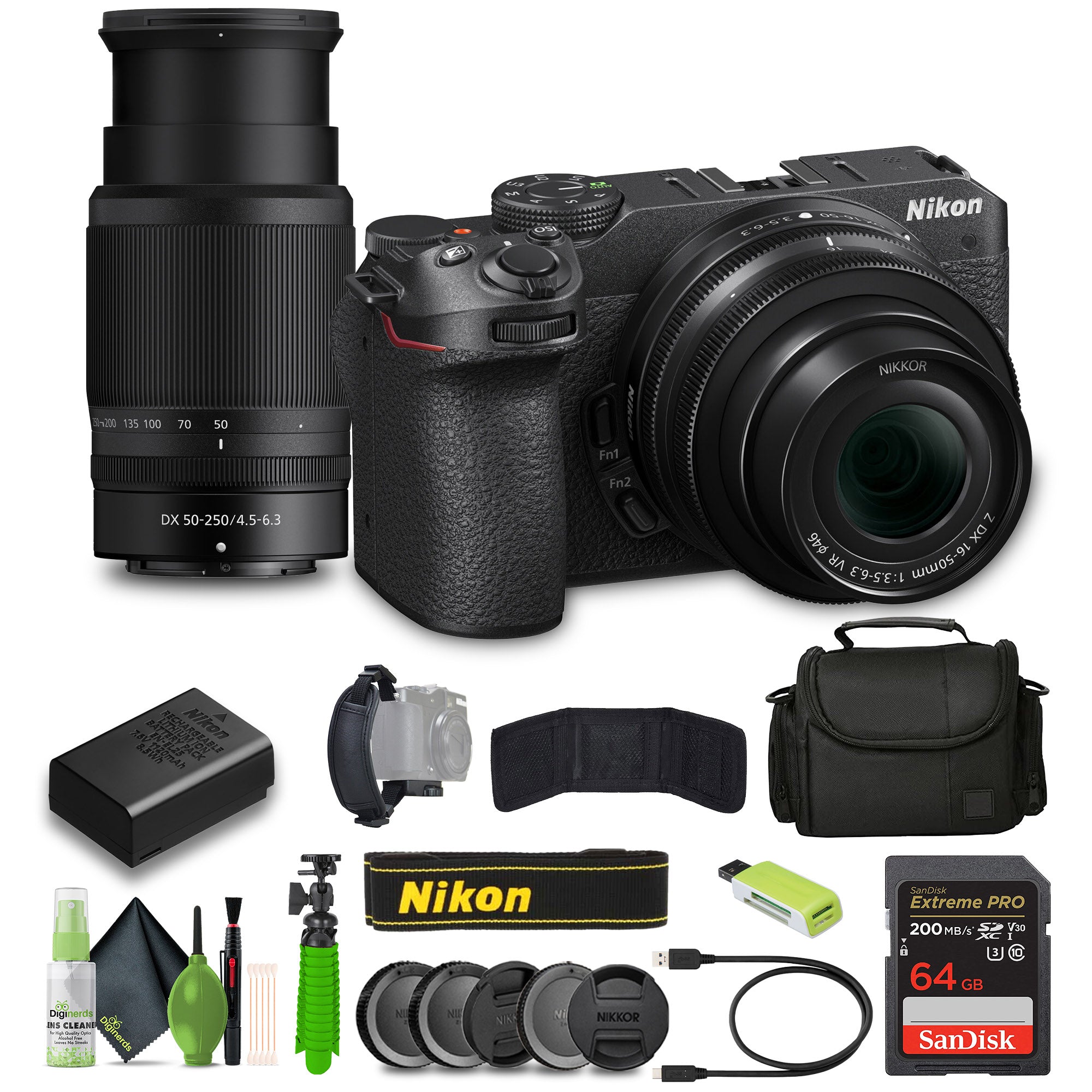Nikon Z30 Mirrorless Camera with 16-50mm and 50-250mm Lenses (1743) Bundle