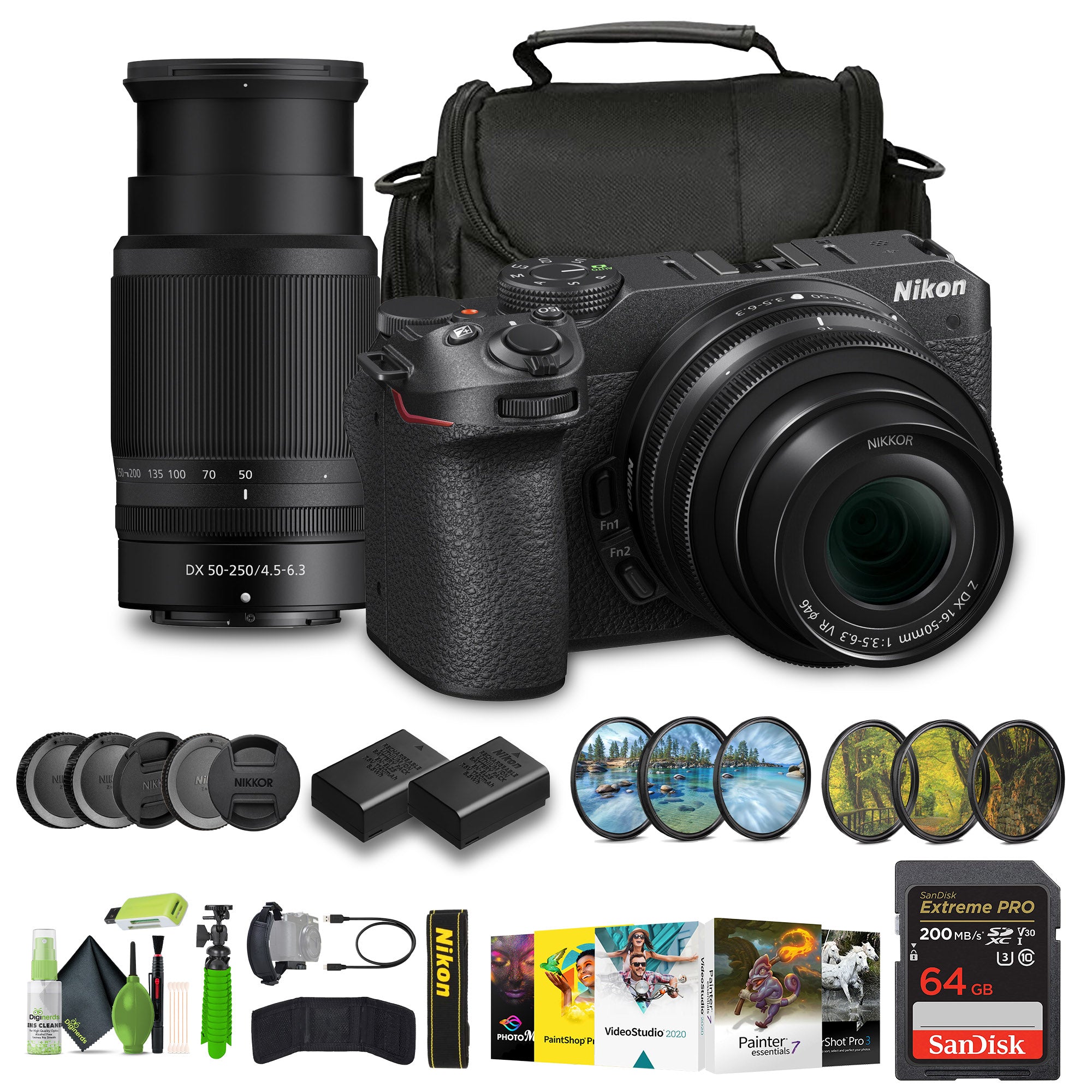 Nikon Z30 Mirrorless Camera with 16-50mm and 50-250mm Lenses (1743) Bundle