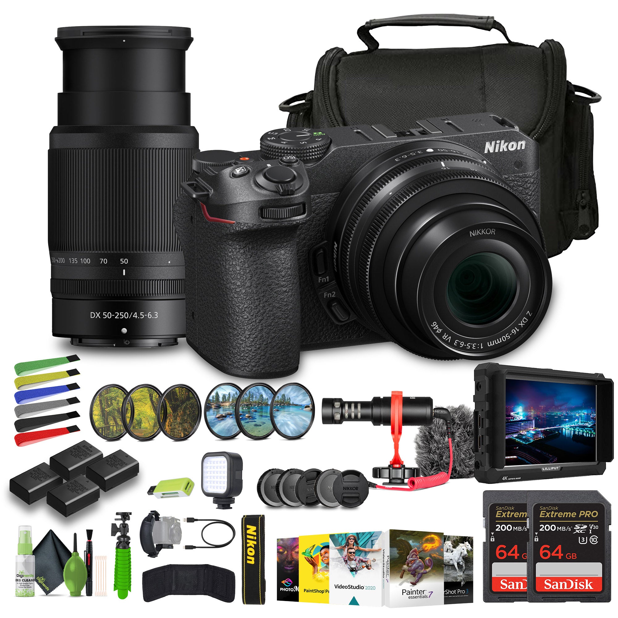 Nikon Z30 Mirrorless Camera with 16-50mm and 50-250mm Lenses (1743) Bundle