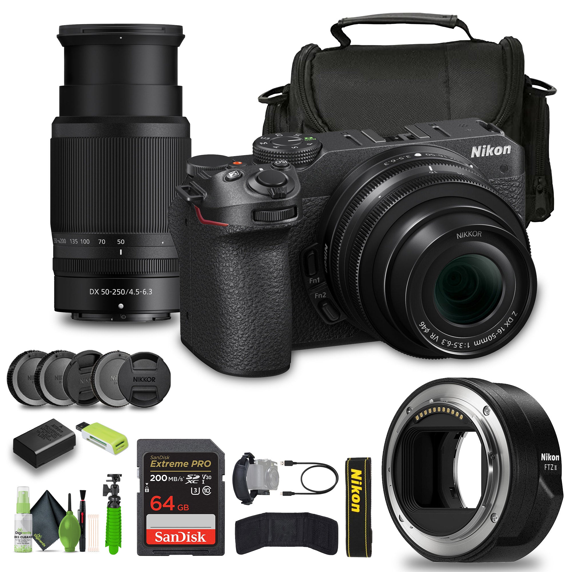 Nikon Z30 Mirrorless Camera with 16-50mm and 50-250mm Lenses (1743) Bundle