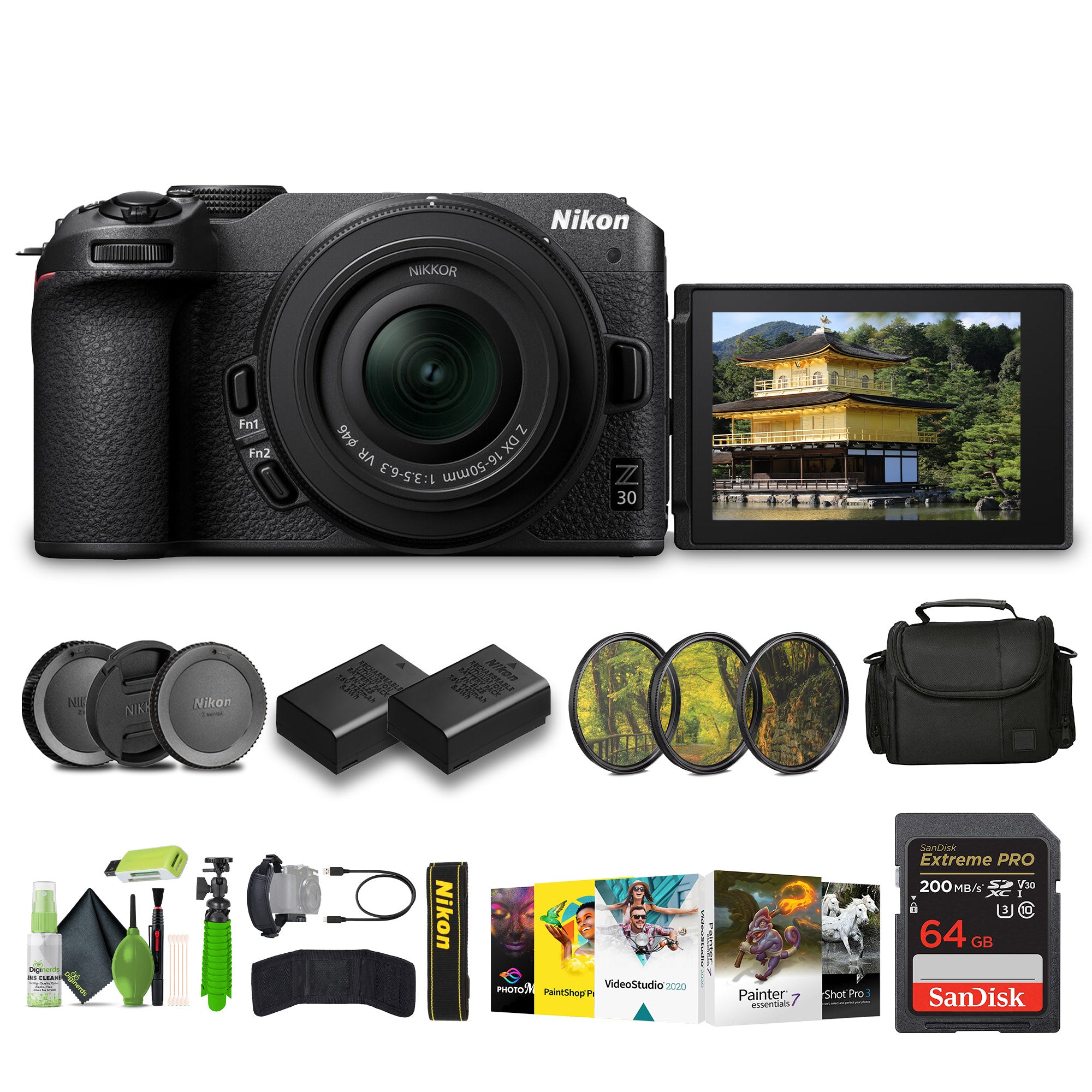Nikon Z30 Lightweight Mirrorless Camera with 16-50mm Zoom Lens 1749 Bundle