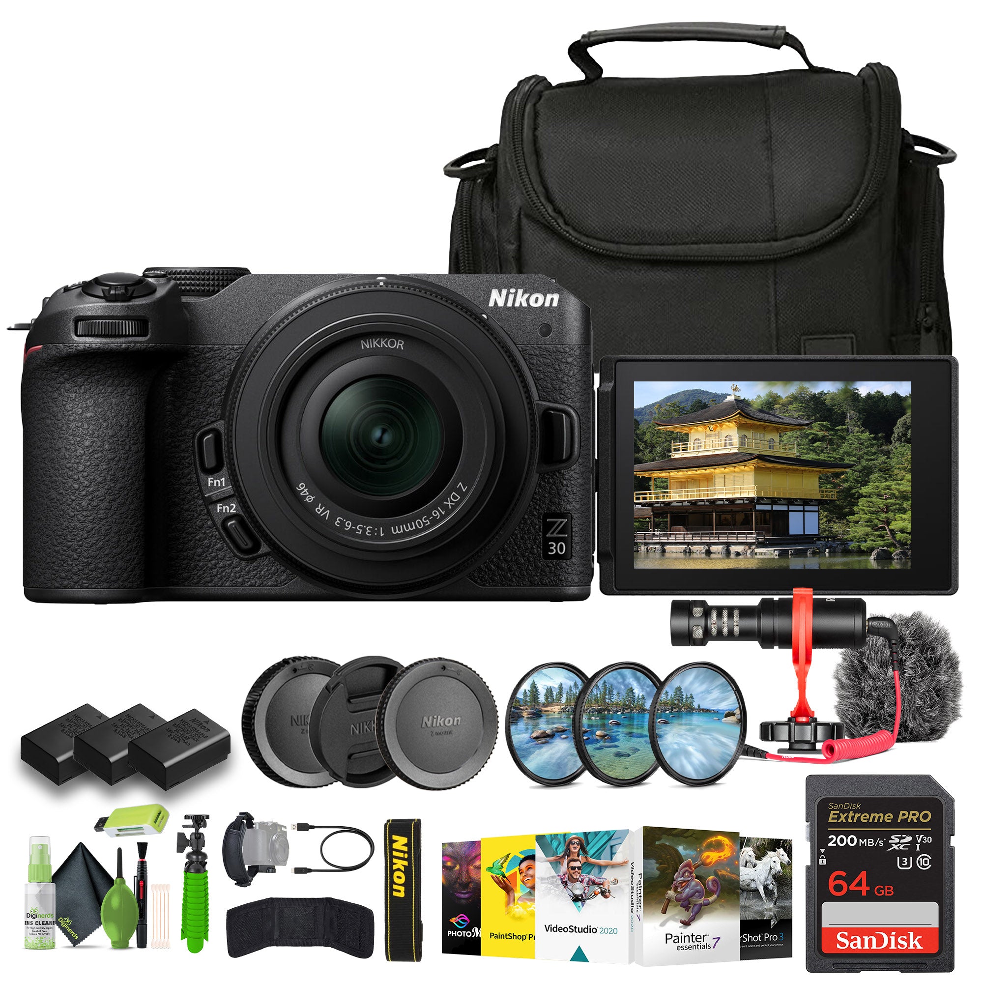 Nikon Z30 Lightweight Mirrorless Camera with 16-50mm Zoom Lens 1749 Bundle