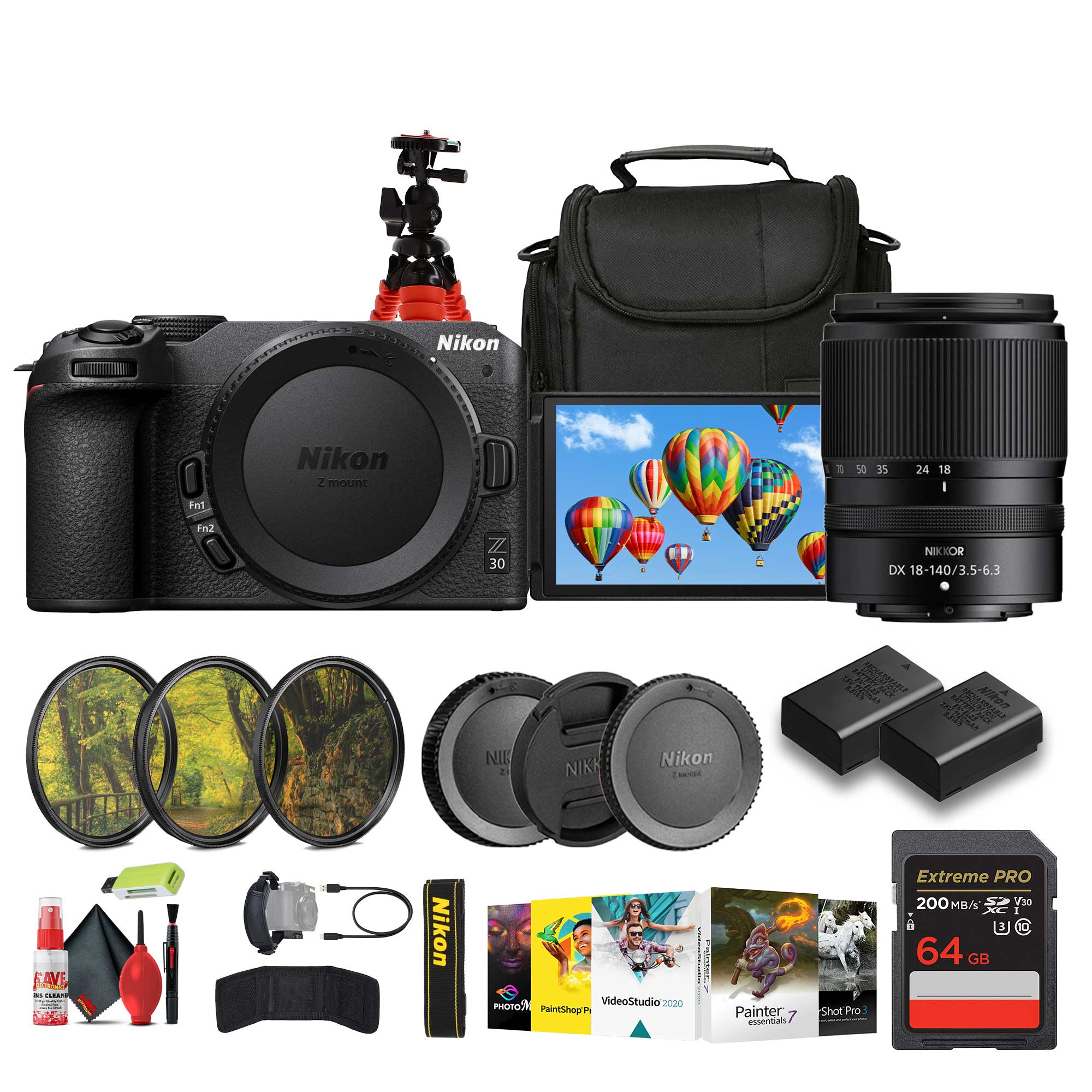 Nikon Z30 Lightweight Mirrorless Camera with DX 18-140mm Lens Bundle