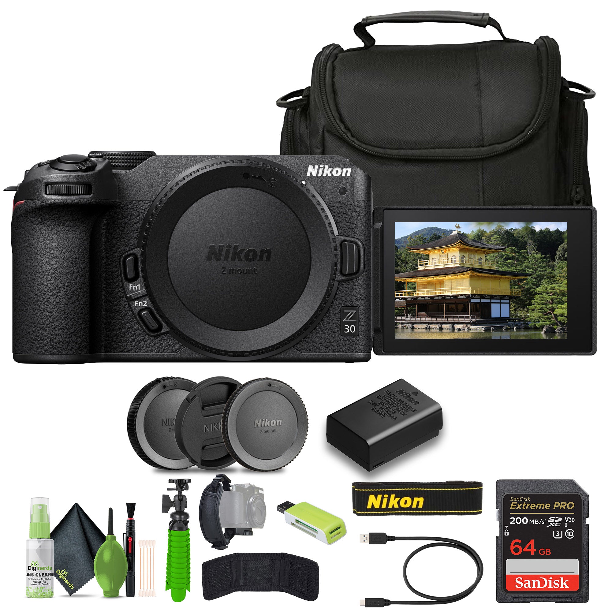 Nikon Z30 Lightweight Mirrorless Camera 1737 Bundle