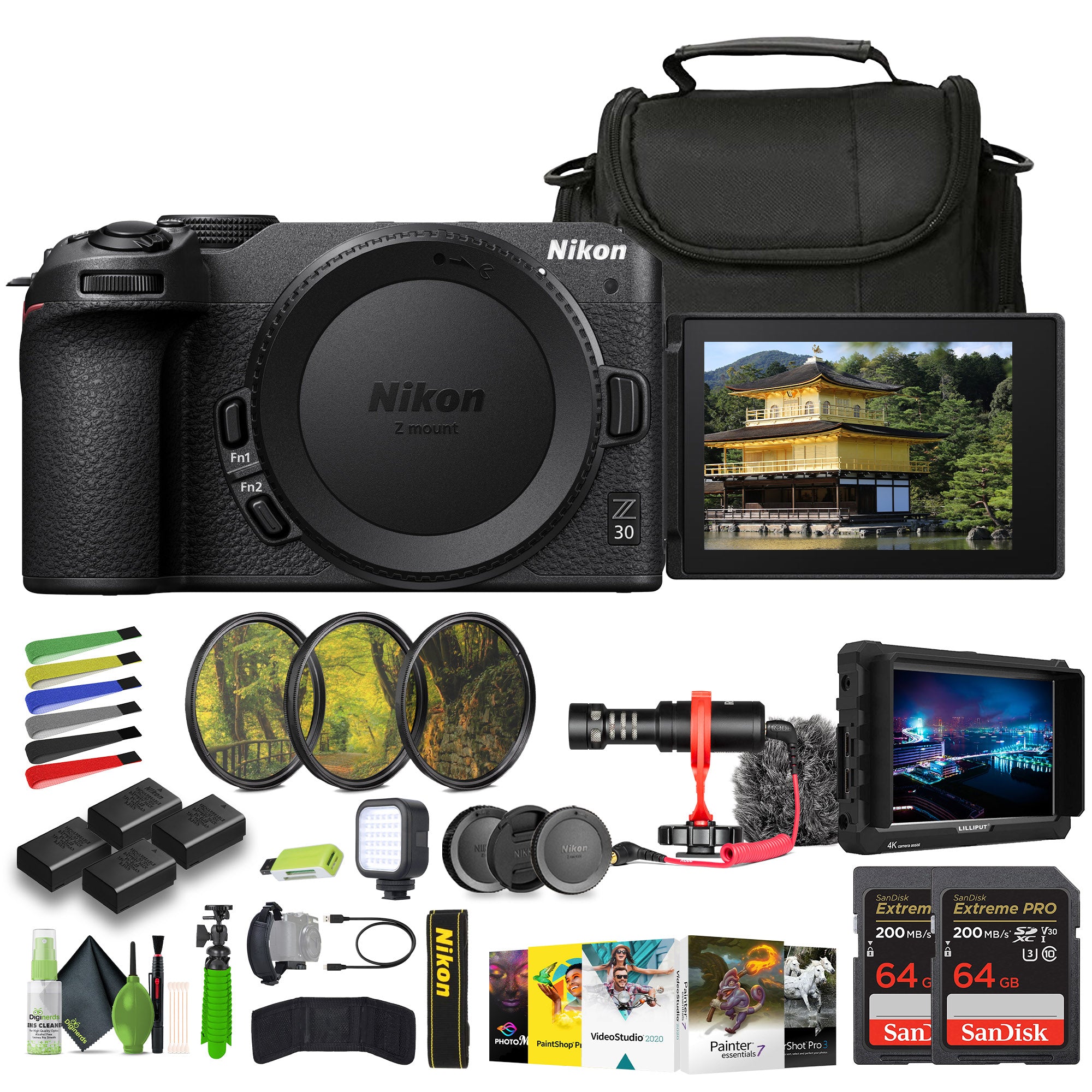 Nikon Z30 Lightweight Mirrorless Camera (1737) Bundle