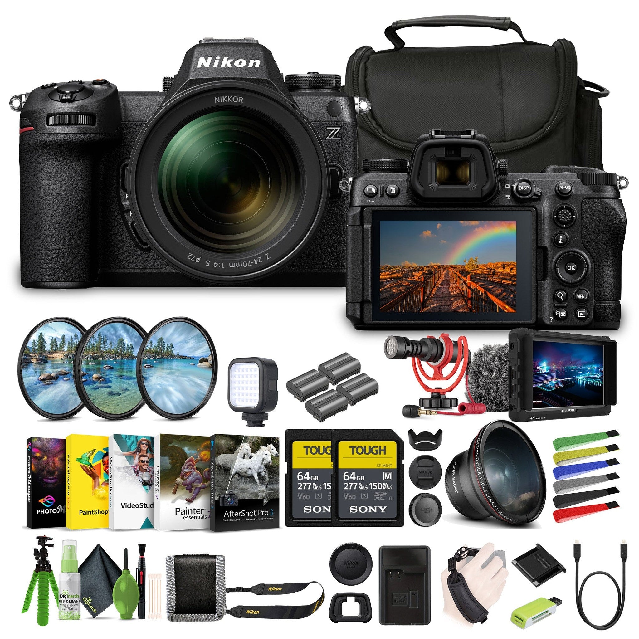 Nikon Z6III FX-format Mirrorless Camera With NIKKOR Z 24-70mm f/4 S Zoom Lens 1892 Bundle