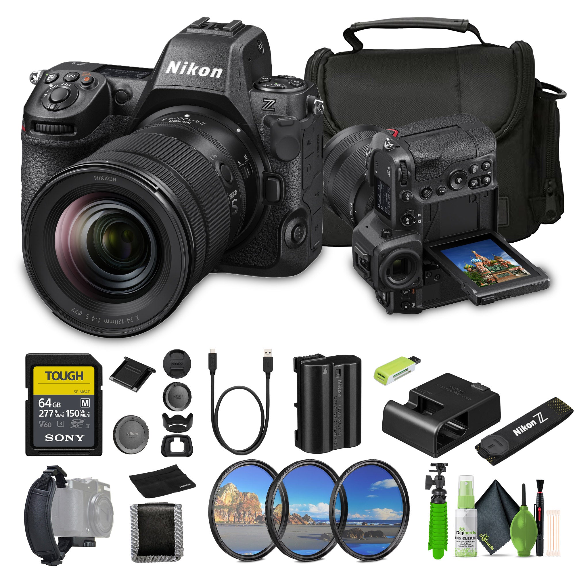 Nikon Z8 Mirrorless Camera with 24-120mm f/4 Lens (1698) Bundle