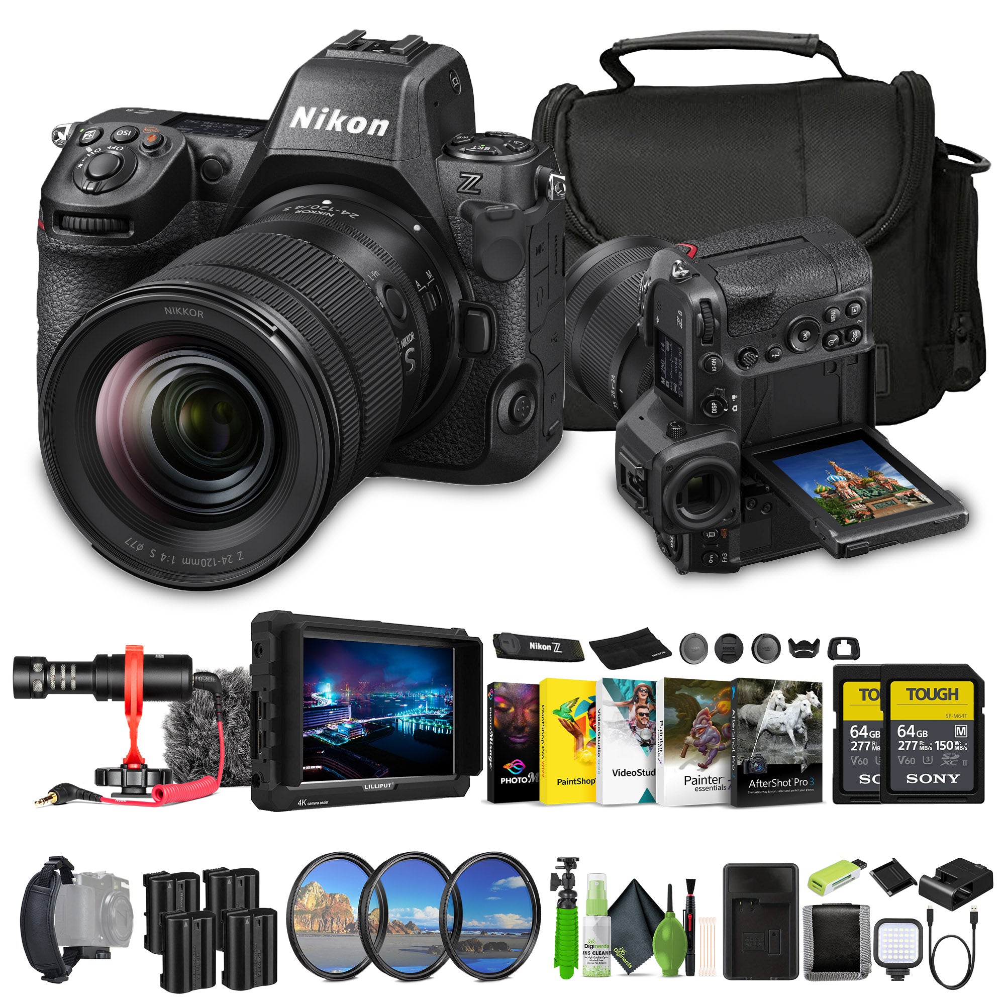 Nikon Z8 Mirrorless Camera with 24-120mm f/4 Lens 1698 Bundle