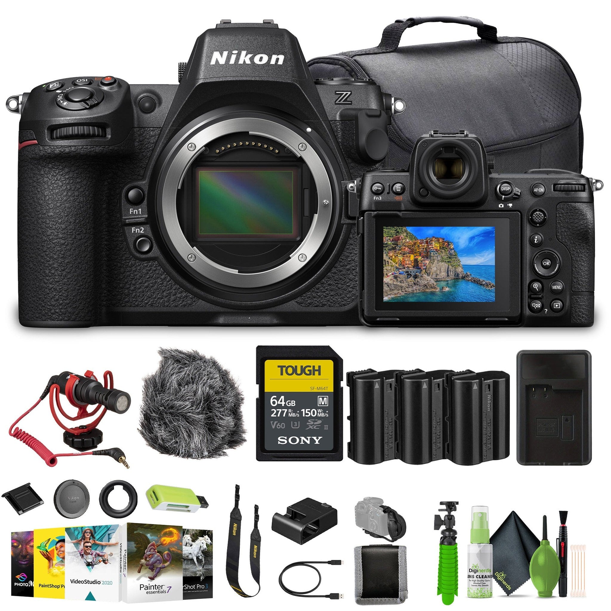 Nikon Z8 Professional Full Frame Mirrorless 8K Video & Stills Hybrid FX Camera Bundle - Reconditioned Nikon