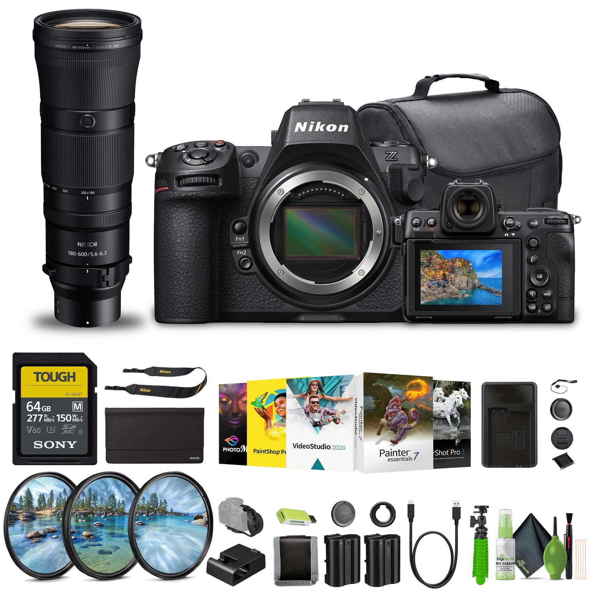 Nikon Z8 Professional Full Frame Mirrorless 8K Video & Stills Hybrid FX Camera Bundle - Reconditioned Nikon