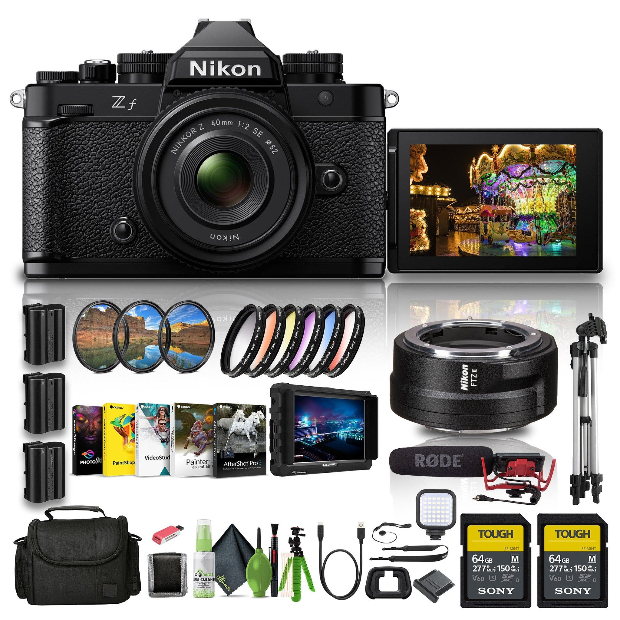 Nikon Zf 24.5MP Sensor 4K Video Recording Mirrorless Camera With Nikon Lens Bundle - Reconditioned Nikon