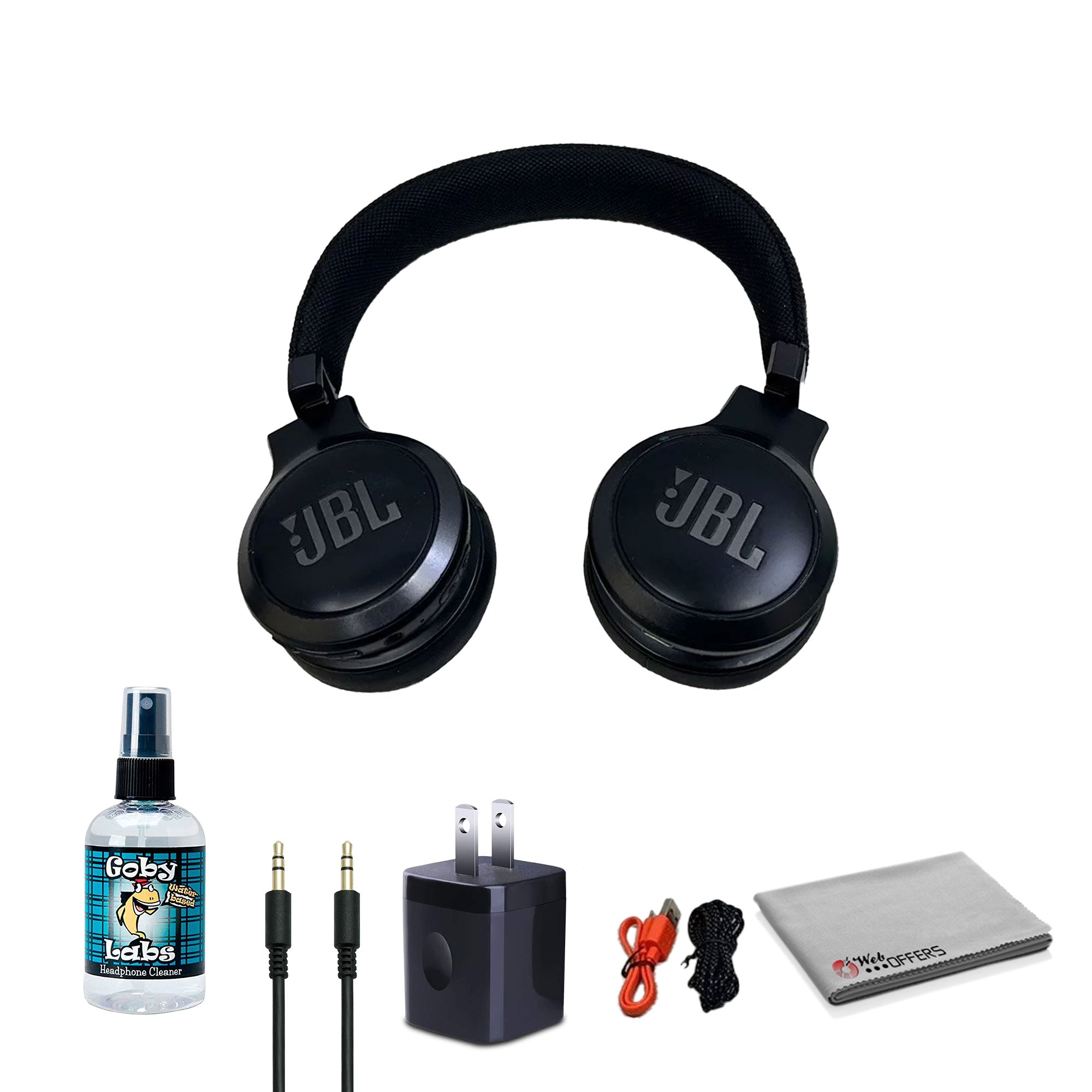JBL Live 460NC Noise-Canceling Wireless On-Ear Headphones With 50HR Battery Life (Black) + More