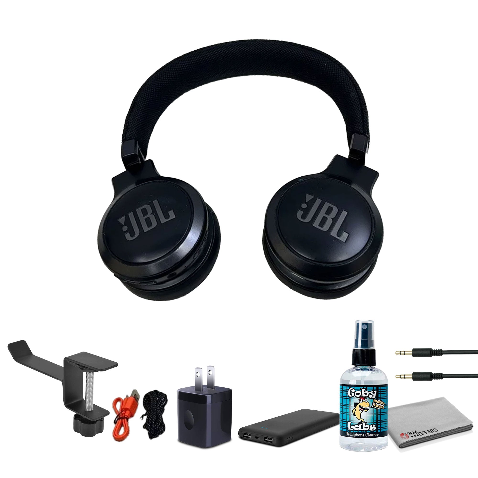 JBL Live 460NC Noise-Canceling Wireless On-Ear Headphones With 50HR Battery Life Black + More