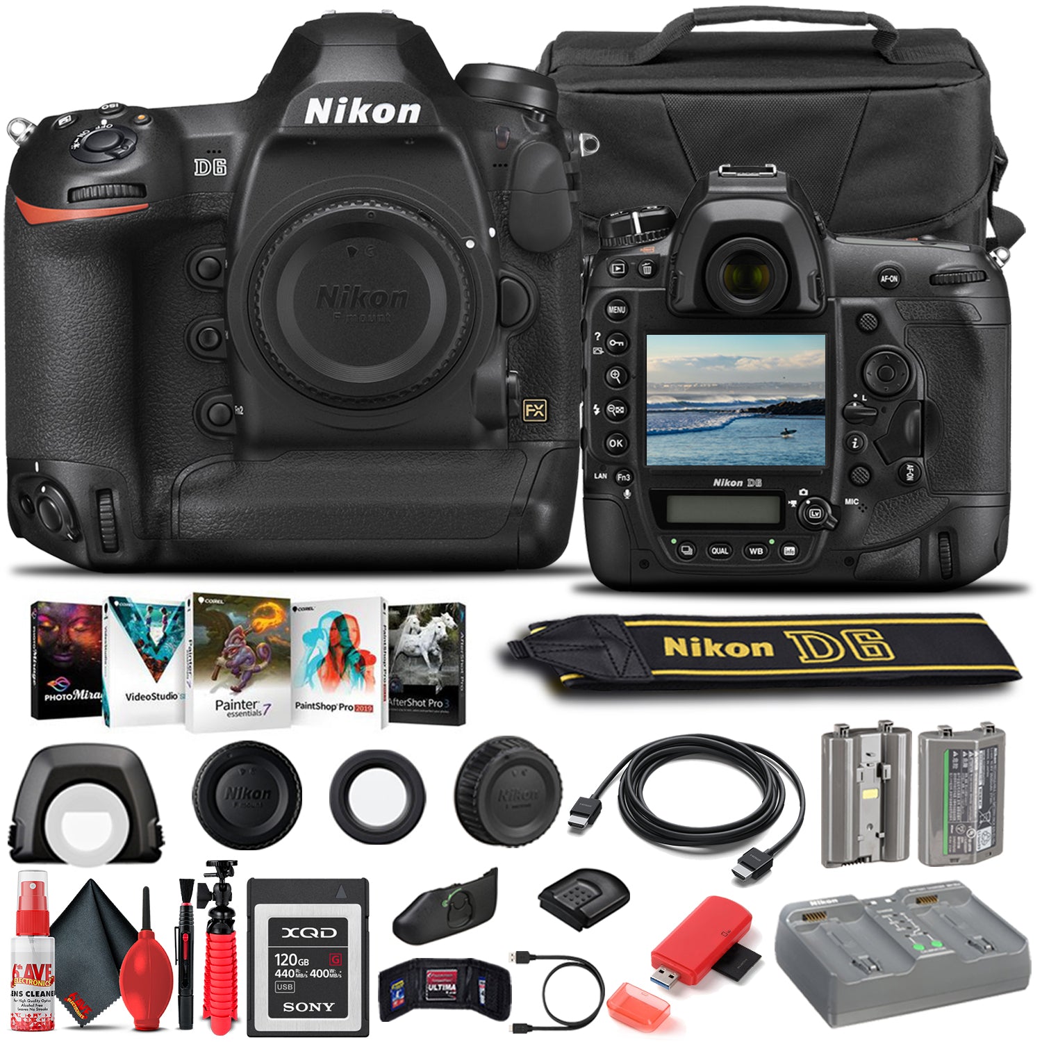 Nikon D6 DSLR Camera Body Only 1624  - Basic Bundle