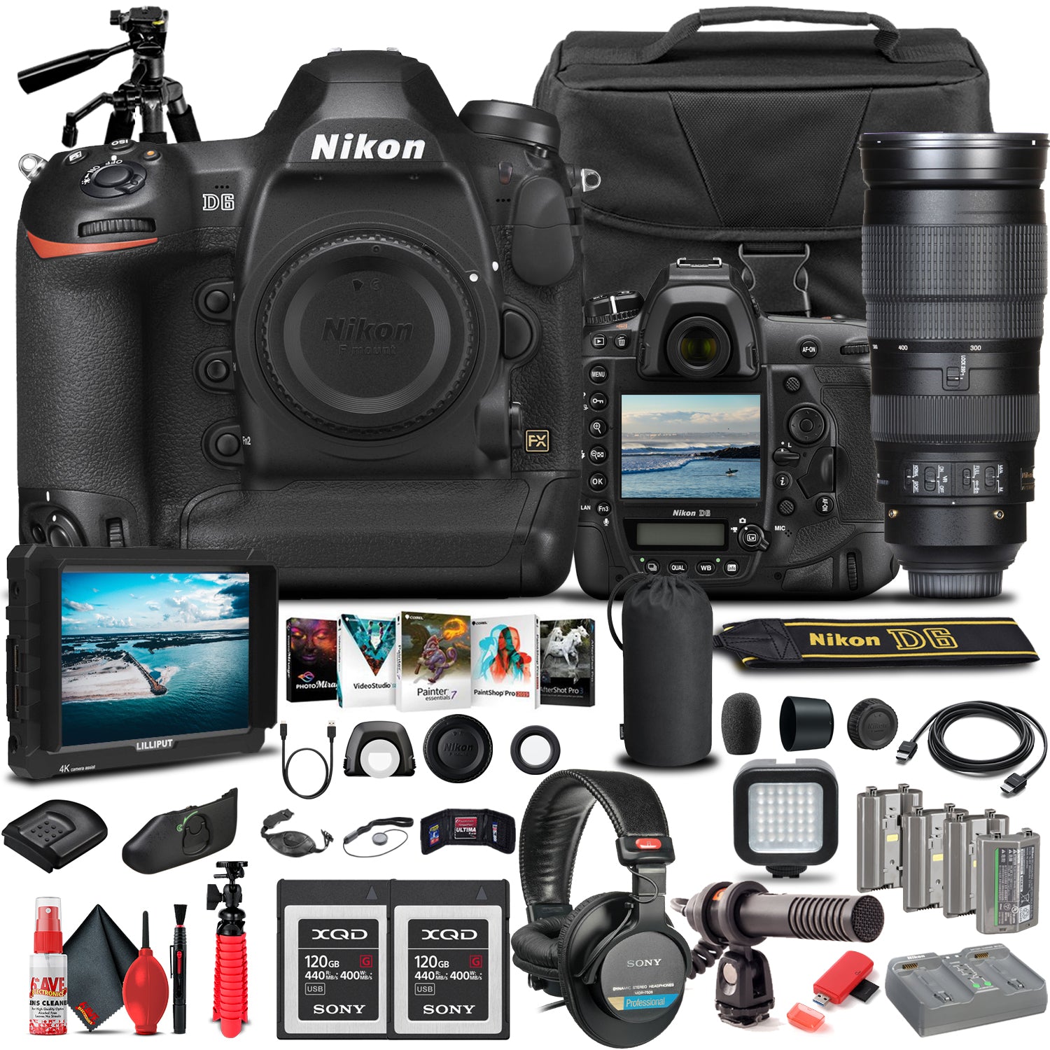 Nikon D6 DSLR Camera Body Only 1624 - Extreme Bundle