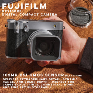 FUJIFILM GFX100RF 102MP Mirrorless Digital Camera Compact Rangefinder Style- Black