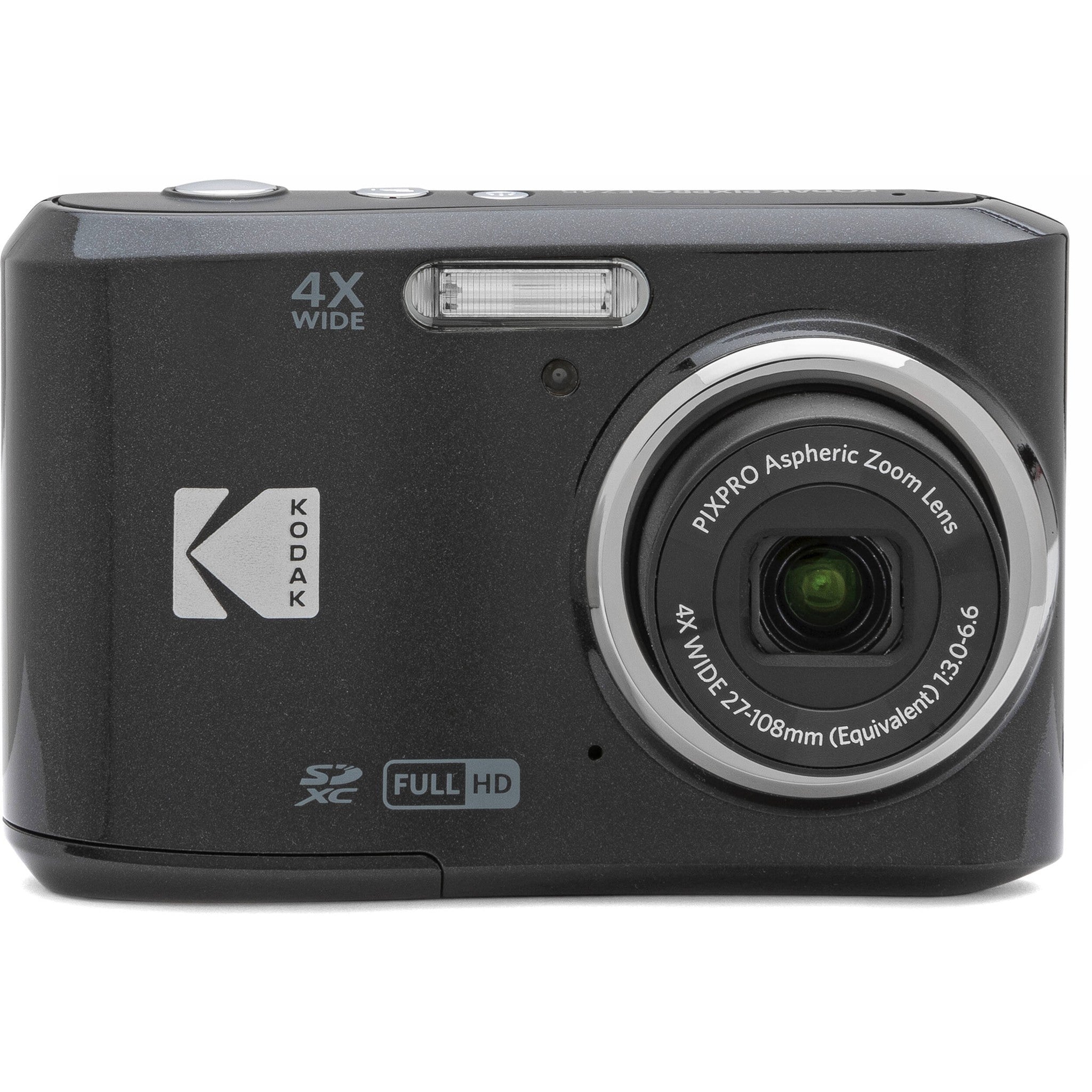 KODAK PIXPRO Friendly Zoom FZ45-BK 16MP Digital Camera with 4X Optical Zoom 27mm Wide Angle and 2.7" LCD Screen Black KODAK
