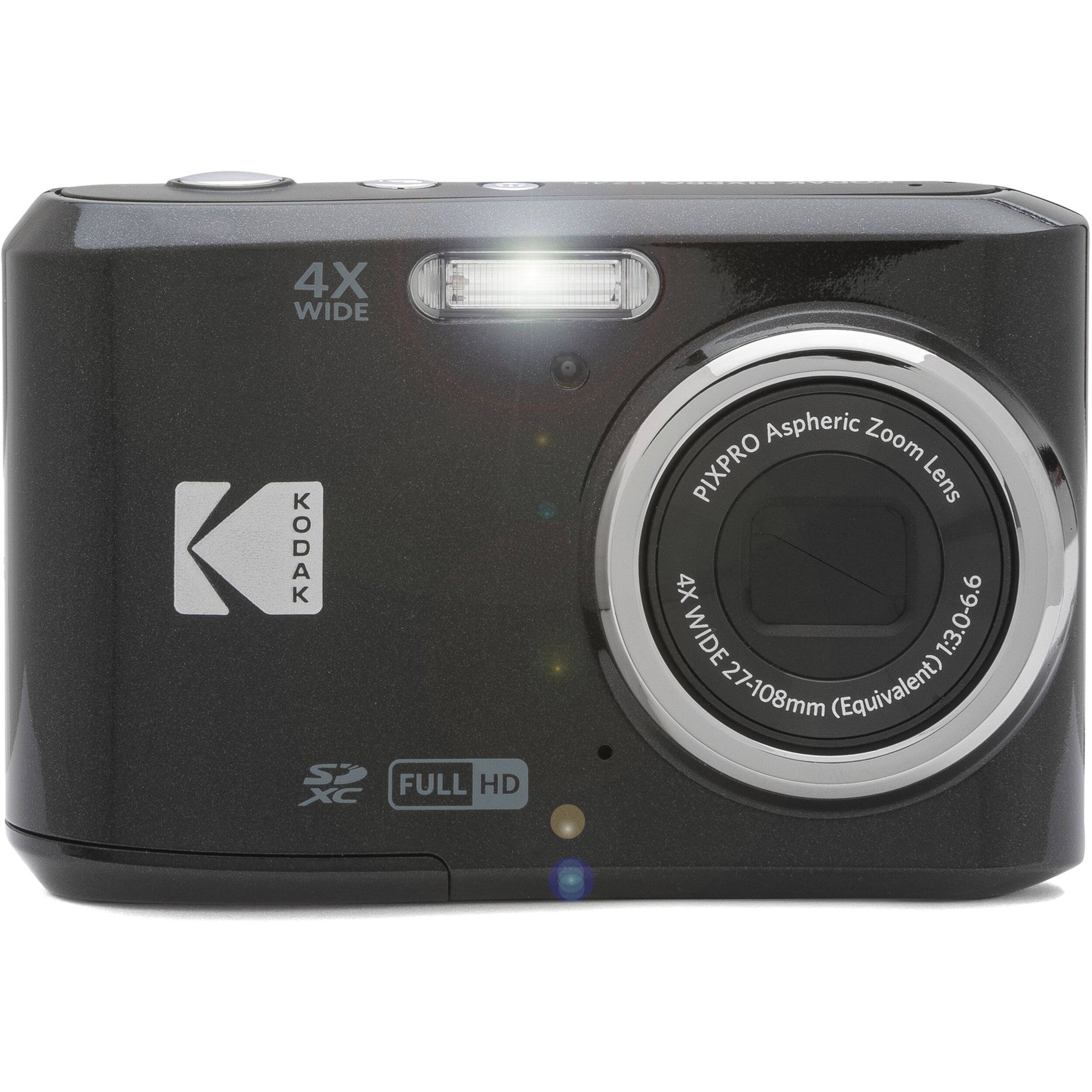 KODAK PIXPRO Friendly Zoom FZ45-BK 16MP Digital Camera with 4X Optical Zoom 27mm Wide Angle and 2.7" LCD Screen Black KODAK