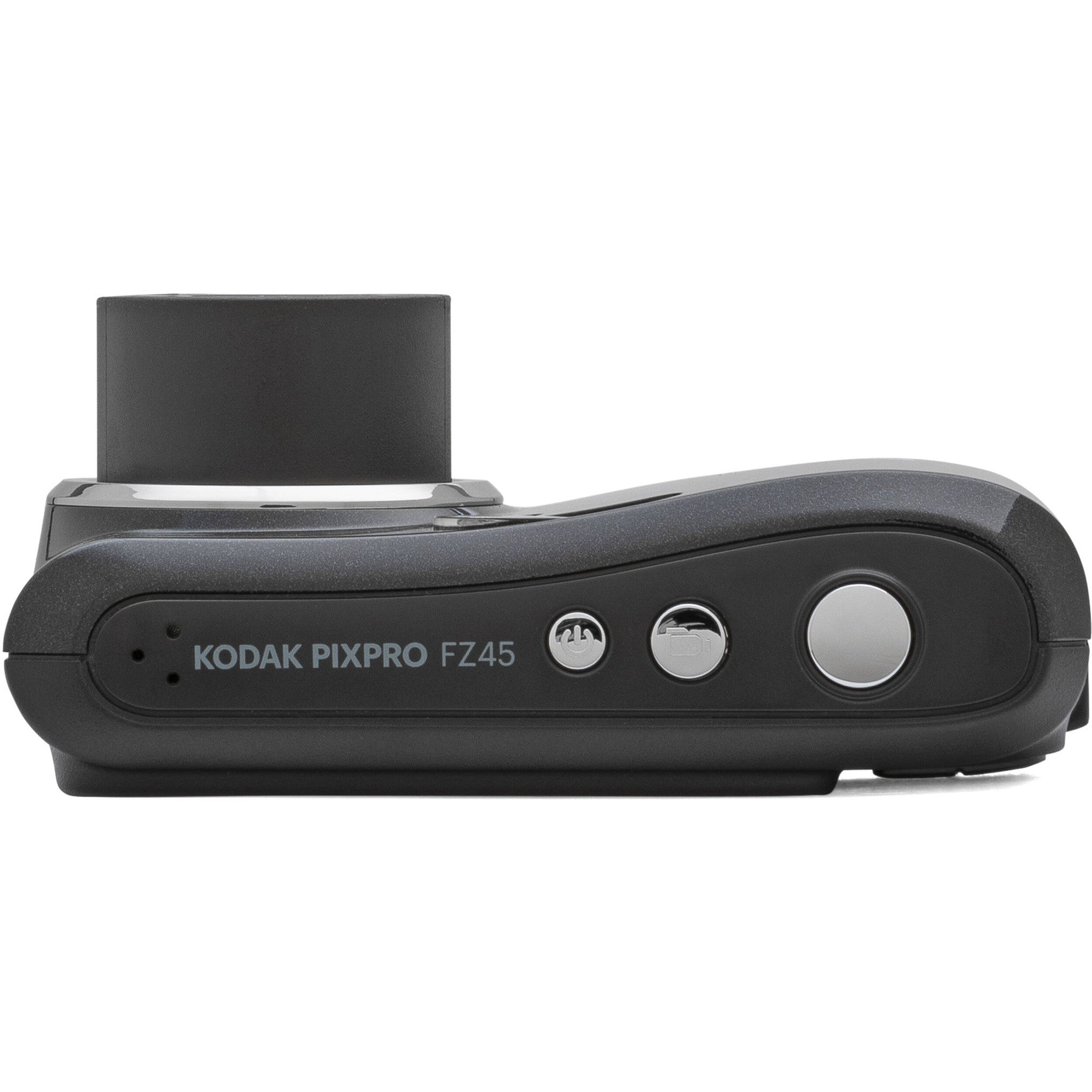 KODAK PIXPRO Friendly Zoom FZ45-BK 16MP Digital Camera with 4X Optical Zoom 27mm Wide Angle and 2.7" LCD Screen Black KODAK