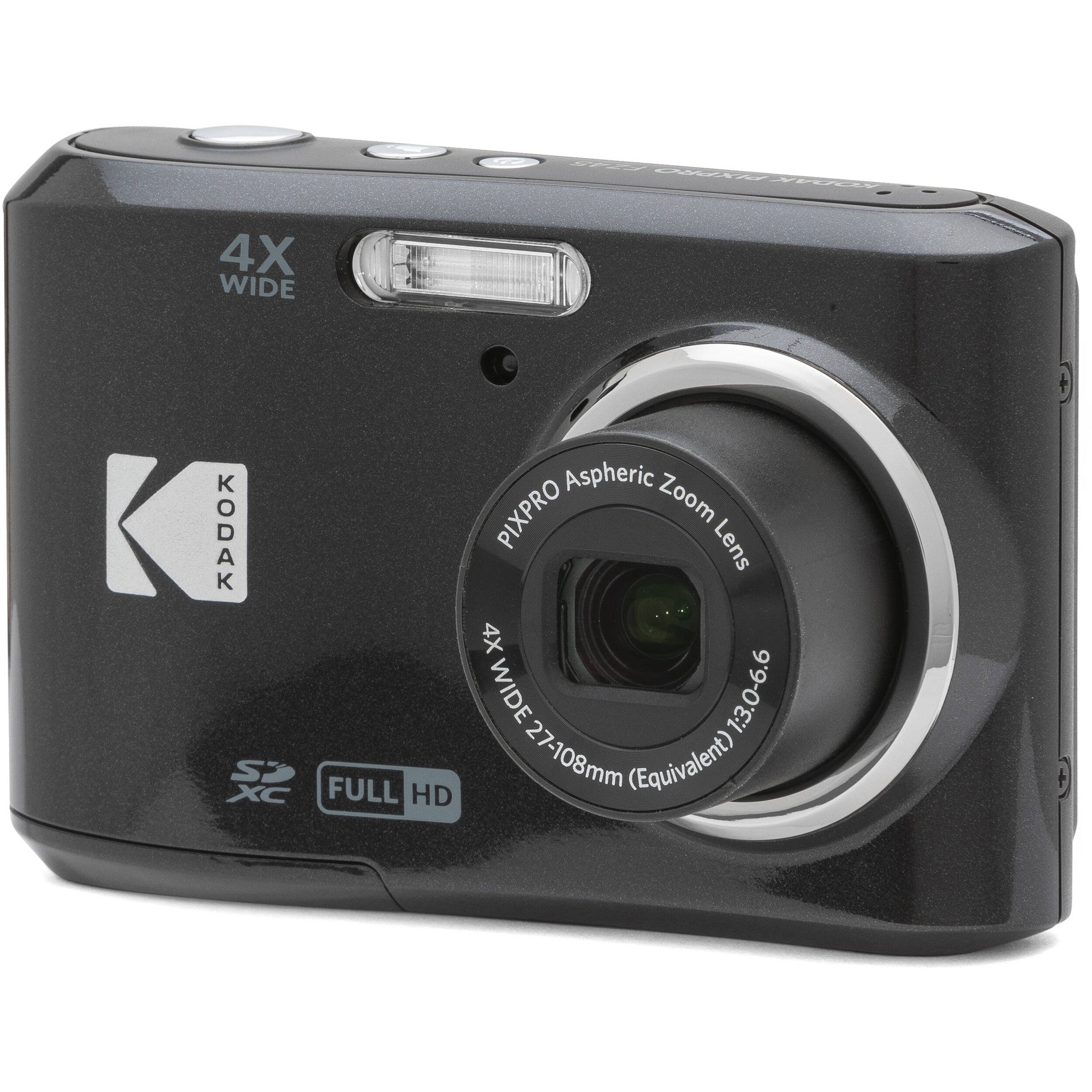 KODAK PIXPRO Friendly Zoom FZ45-BK 16MP Digital Camera with 4X Optical Zoom 27mm Wide Angle and 2.7" LCD Screen Black KODAK