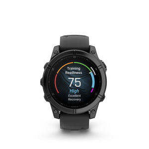 Garmin Fenix E 47MM GPS Smartwatch, Slate Gray Steel with Black Silicone Band Garmin