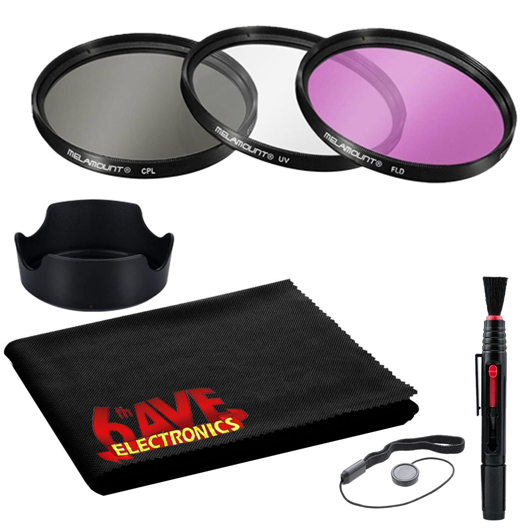 77MM Lens Filter Accessory Kit Basic Bundle for 77MM Diameter Lenses + More 6th Ave Electronics