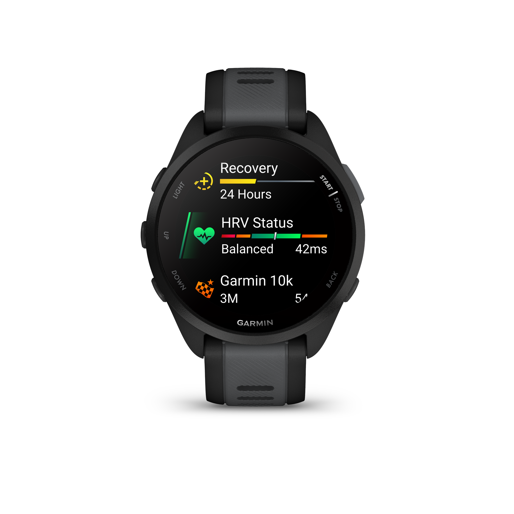 Garmin Forerunner 165 GPS Running Smart watch Bundle - Black/Slate Gray