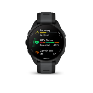 Garmin Forerunner 165 GPS Running Smart watch Bundle - Black/Slate Gray
