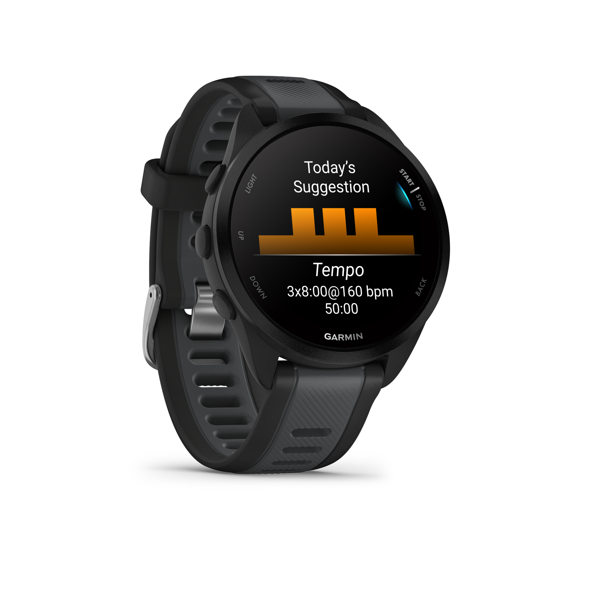Garmin Forerunner 165 GPS Running Smart watch Bundle - Black/Slate Gray