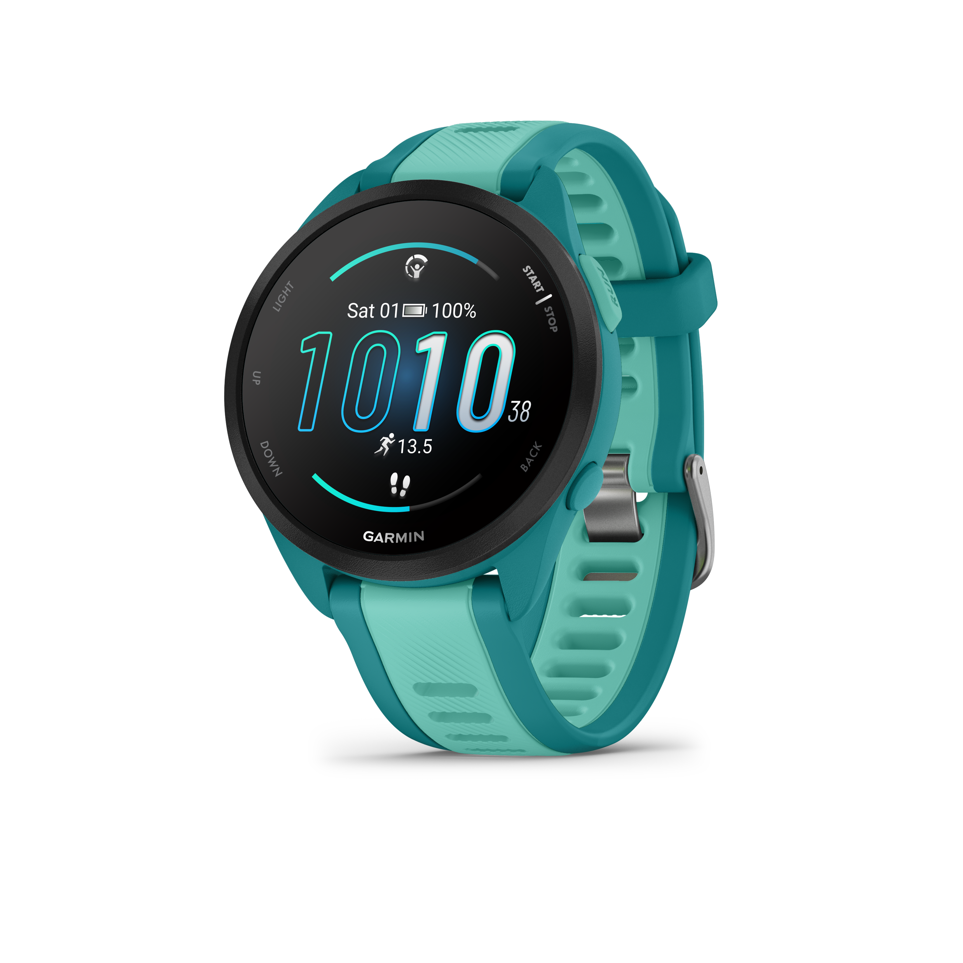 Garmin Forerunner 165 Music GPS Running Smartwatch Bundle - Turquoise/Aqua