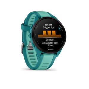 Garmin Forerunner 165 Music GPS Running Smart watch Bundle - Turquoise/Aqua