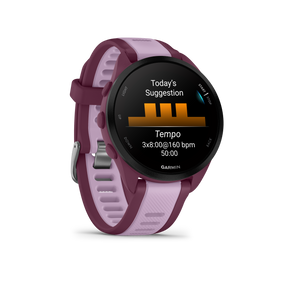 Garmin Forerunner 165 Music GPS Running Smart watch Bundle - Berry/Lilac