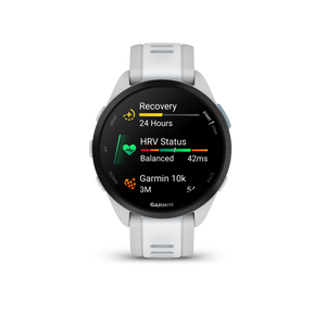 Garmin Forerunner 165 Music GPS Running Smart Watch Bundle - Mist Gray/Whitestone