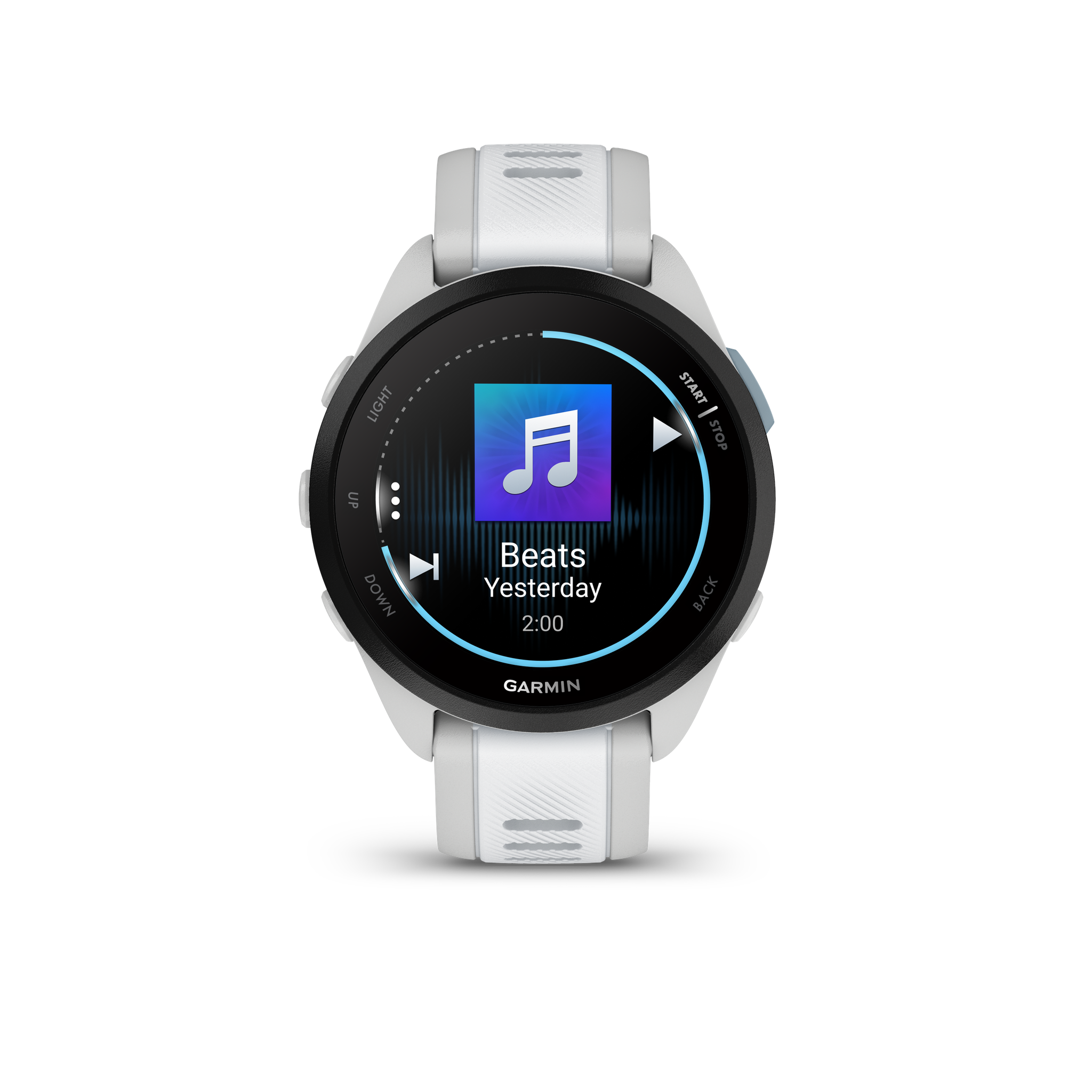 Garmin Forerunner 165 Music GPS Running Smart Watch Bundle - Mist Gray/Whitestone