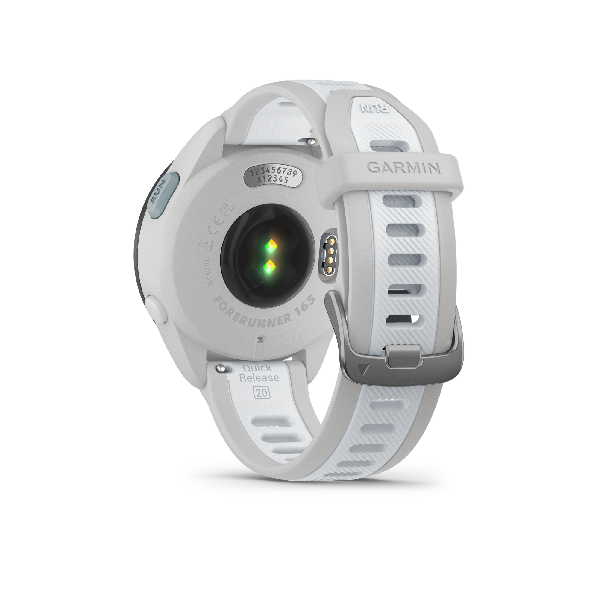 Garmin Forerunner 165 Music GPS Running Smart Watch Bundle - Mist Gray/Whitestone