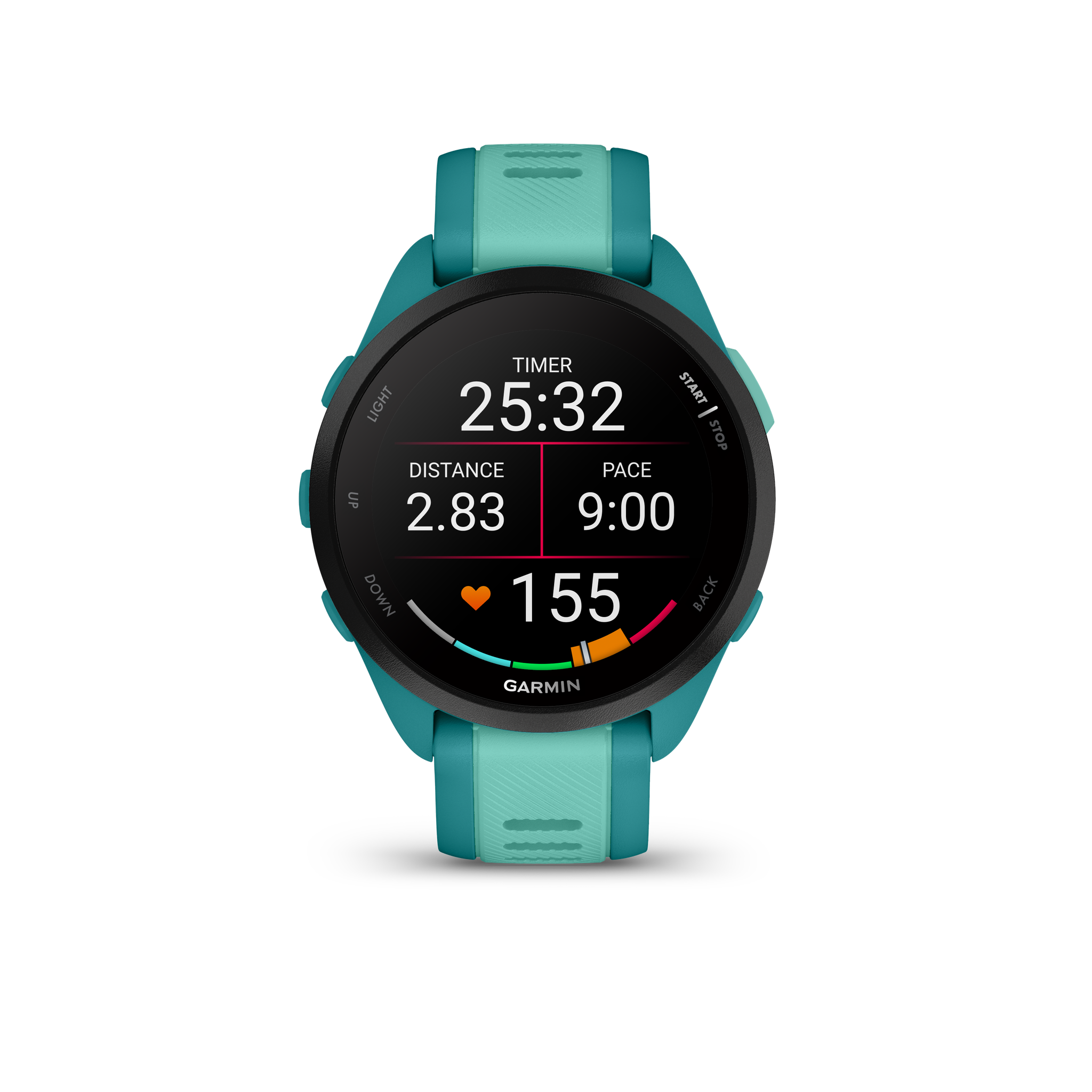 Garmin Forerunner 165 Music GPS Running Smart watch Bundle - Turquoise/Aqua