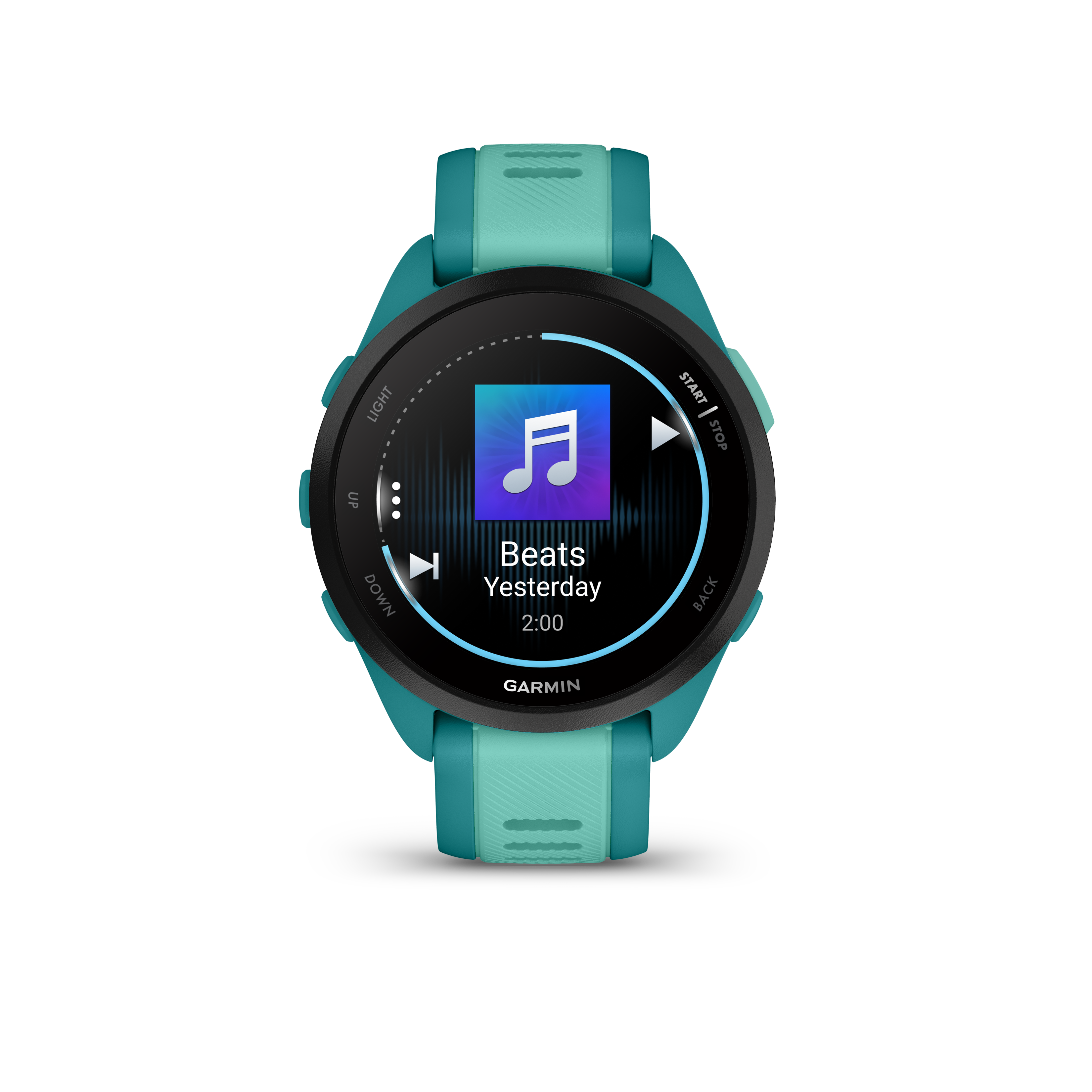 Garmin Forerunner 165 Music GPS Running Smartwatch Bundle - Turquoise/Aqua