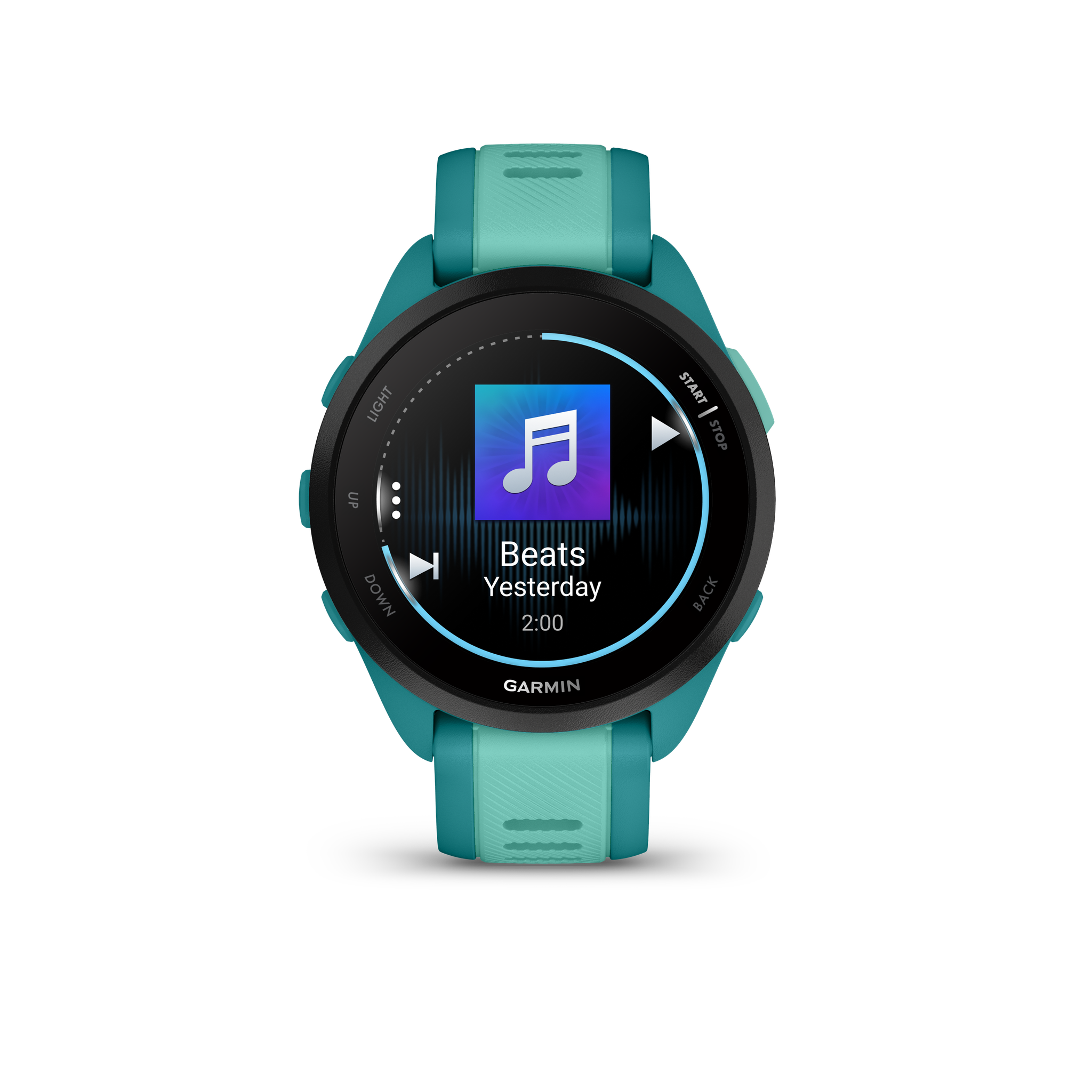 Garmin Forerunner 165 Music GPS Running Smart watch Bundle - Turquoise/Aqua
