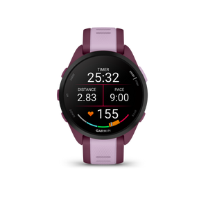 Garmin Forerunner 165 Music GPS Running Smart watch Bundle - Berry/Lilac