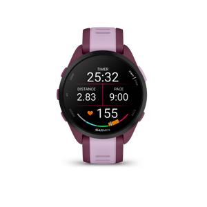 Garmin Forerunner 165 Music GPS Running Smart watch Bundle - Berry/Lilac