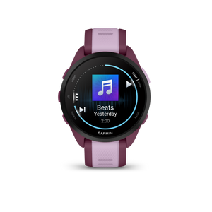 Garmin Forerunner 165 Music GPS Running Smart watch Bundle - Berry/Lilac