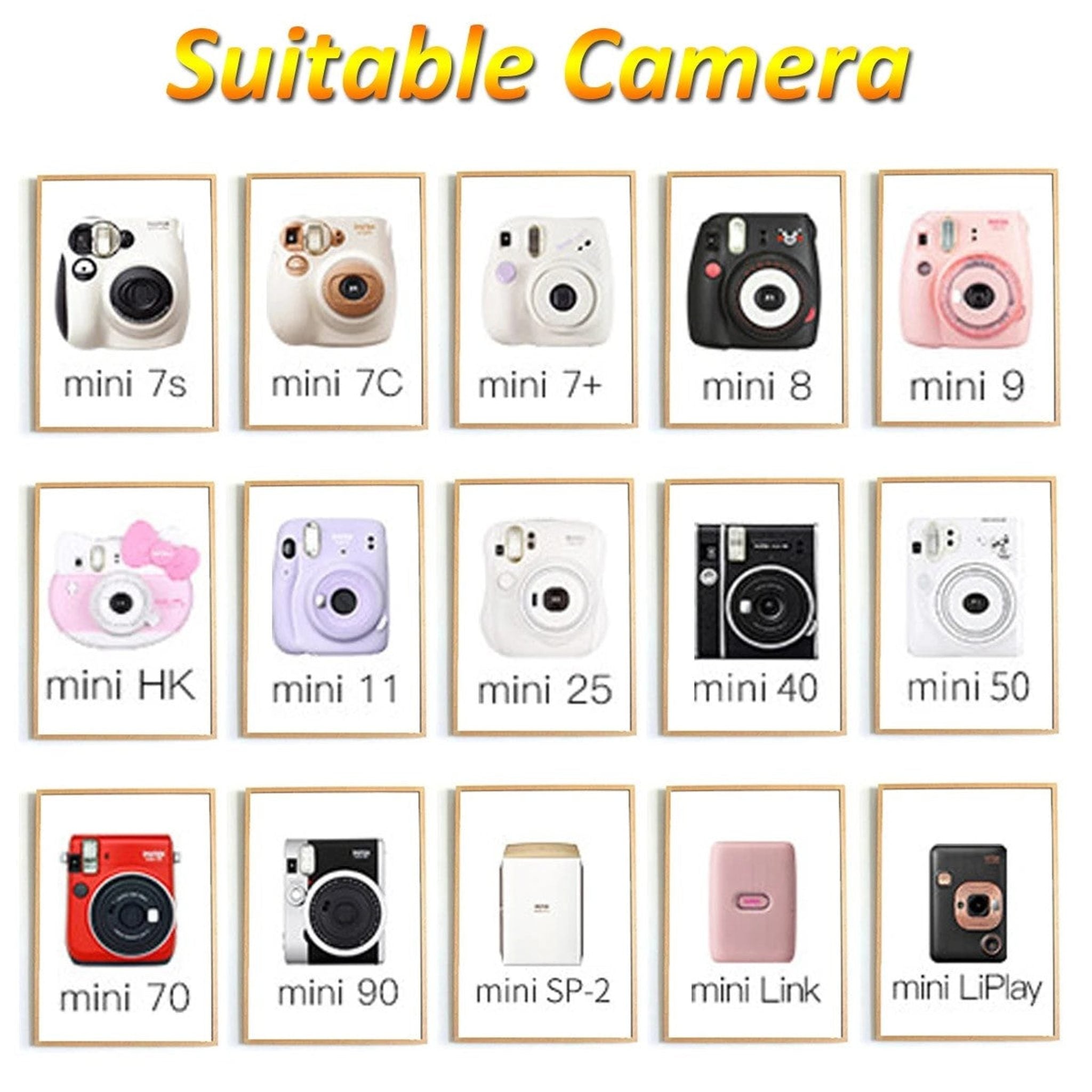 Fujifilm Instax Mini Instant Film, 5 Pack Film Bundle Total 50 Pictures