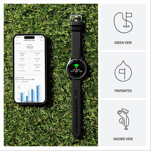 Garmin Approach S44, Silver/Twilight Silicone GPS Golf Smartwatch Bundle